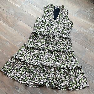Floral ruffle tier dress